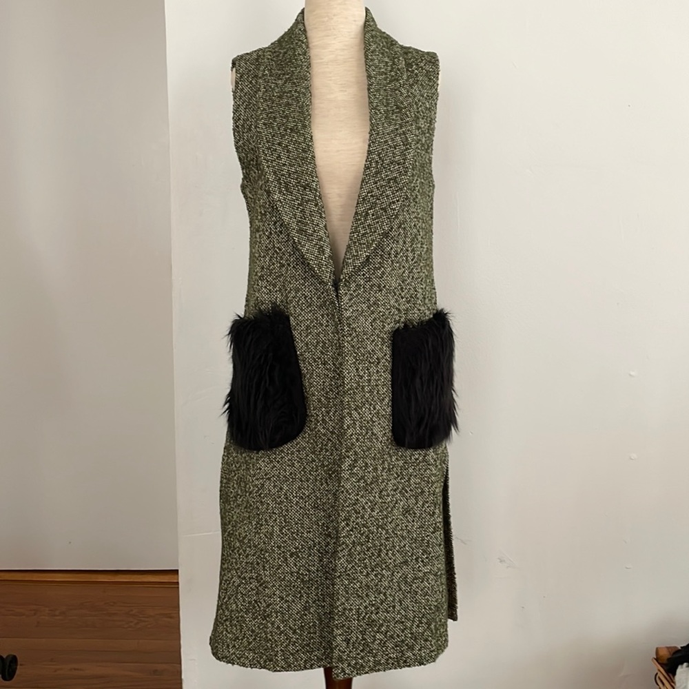 Long woven vest